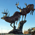 large outdoor copper metal craft antique life size bronze deer statue